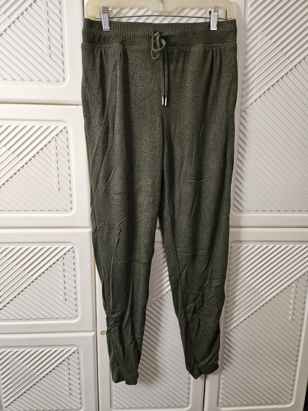 No Boundaries Olive Green Knit Joggers with Drawstring
